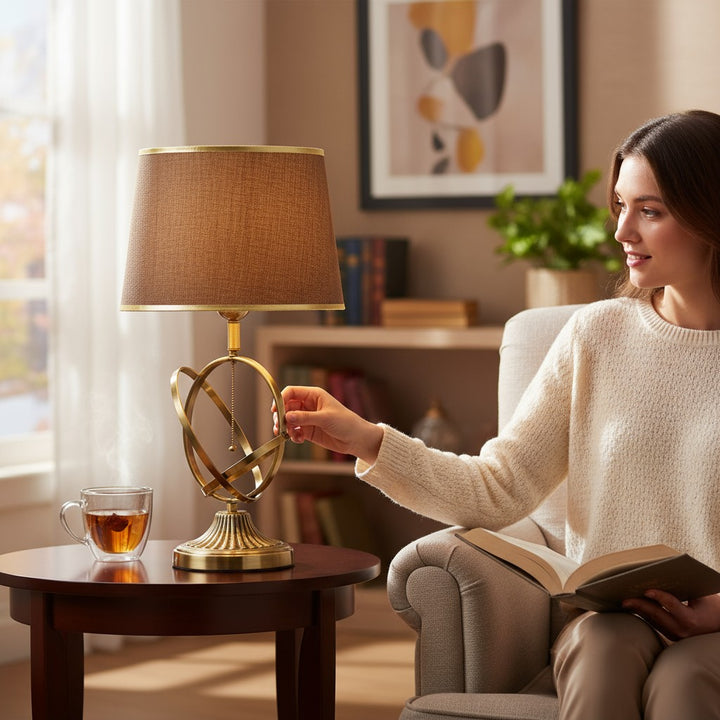 Maven Retro Brass Desk Table Lamp