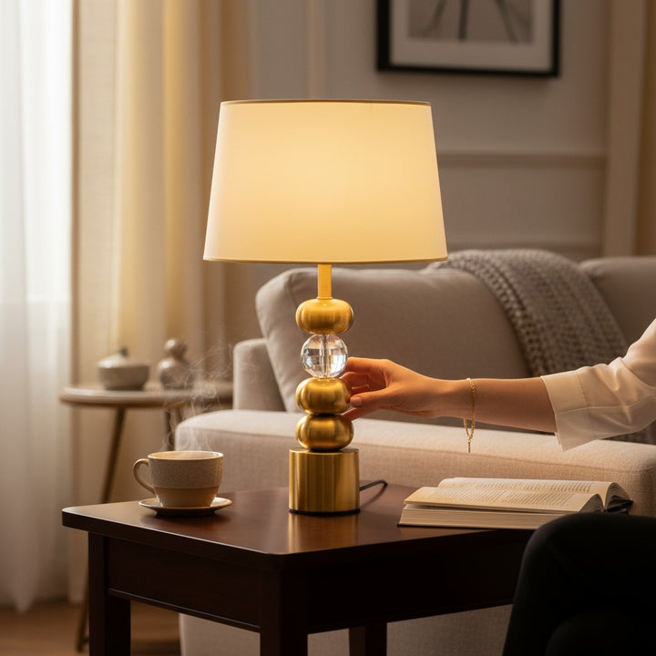 Nesta Petite Brass Balls Table Lamp