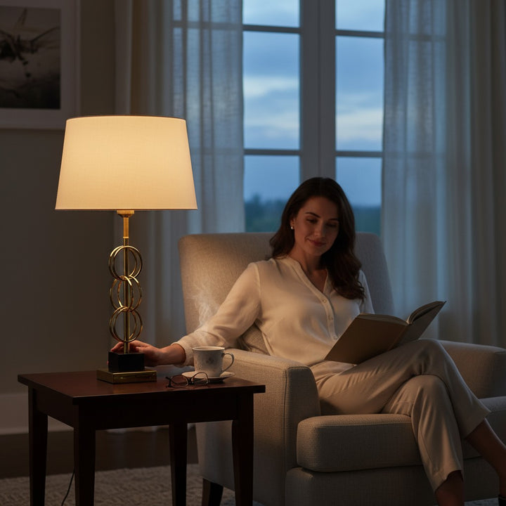 Caldera Polished Brass Table Lamp