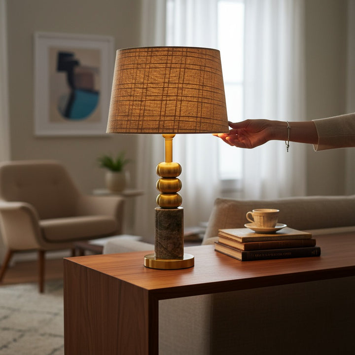 Lucent Brass Finish Table Lamp