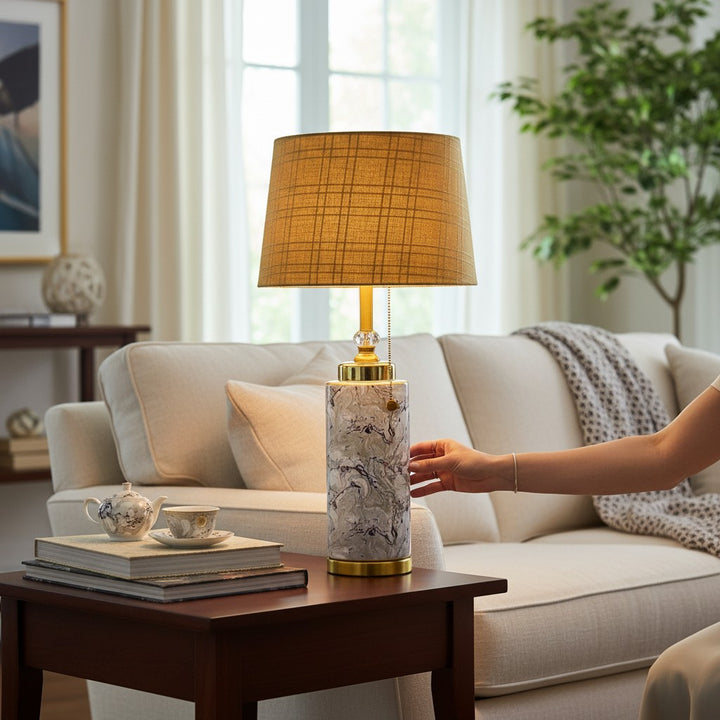 Serenite Minimalist Sculpted Ceramic Table Lamp