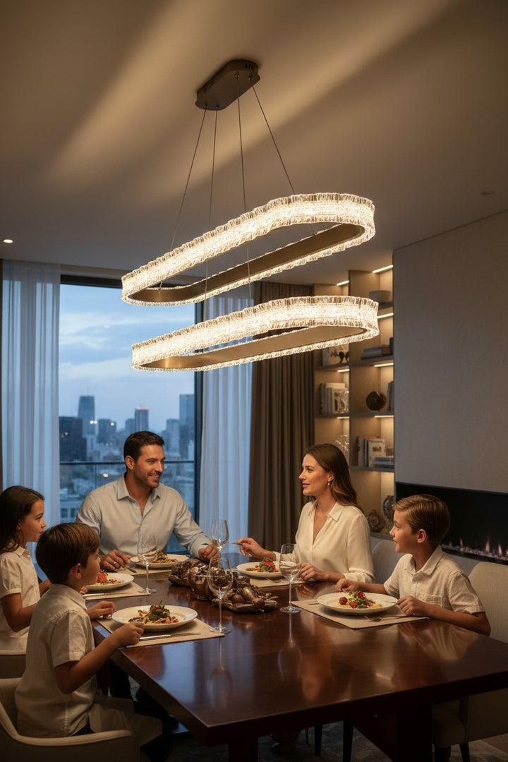 Eterna Oval Crystal Chandelier