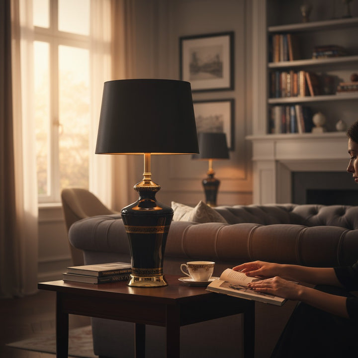 Versace Midnight Glass Glow side table lamp