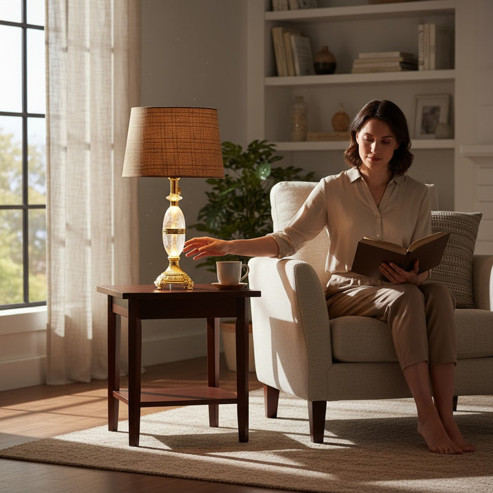 Liora Elegant Brass Table Lamp