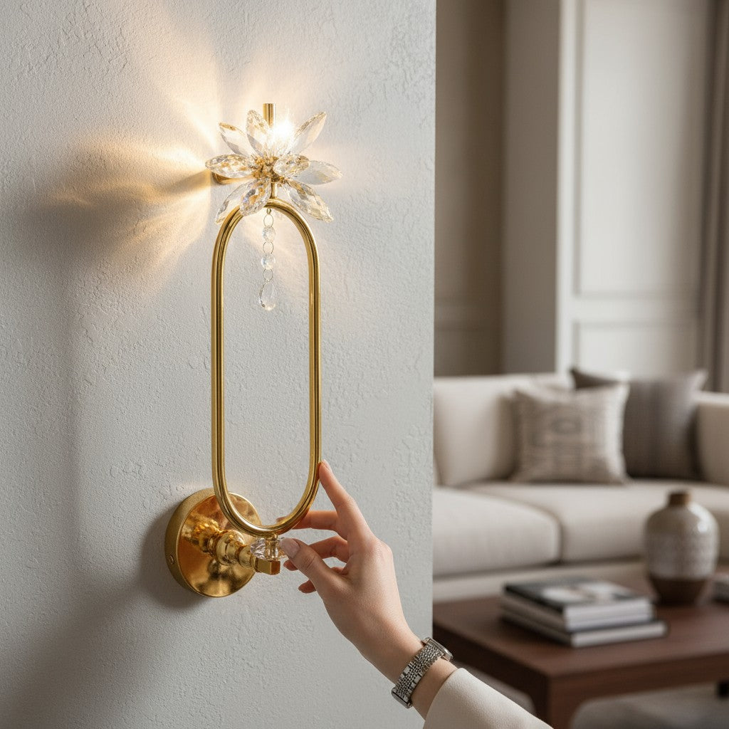 Aurora Luxe Crystal Wall Sconce