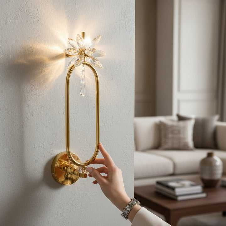 Aurora Luxe Crystal Wall Sconce
