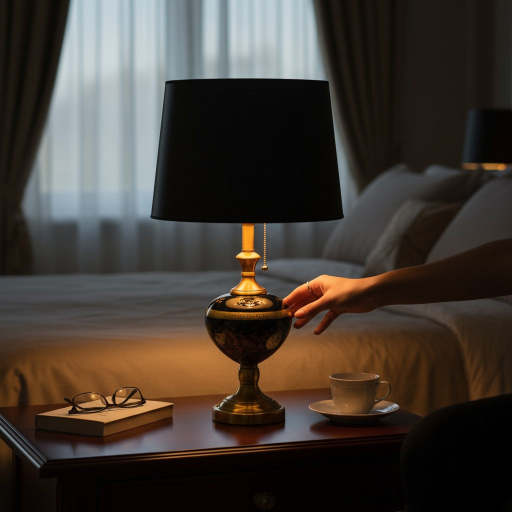 Luna Versace Pearl Ceramic Table Lamp