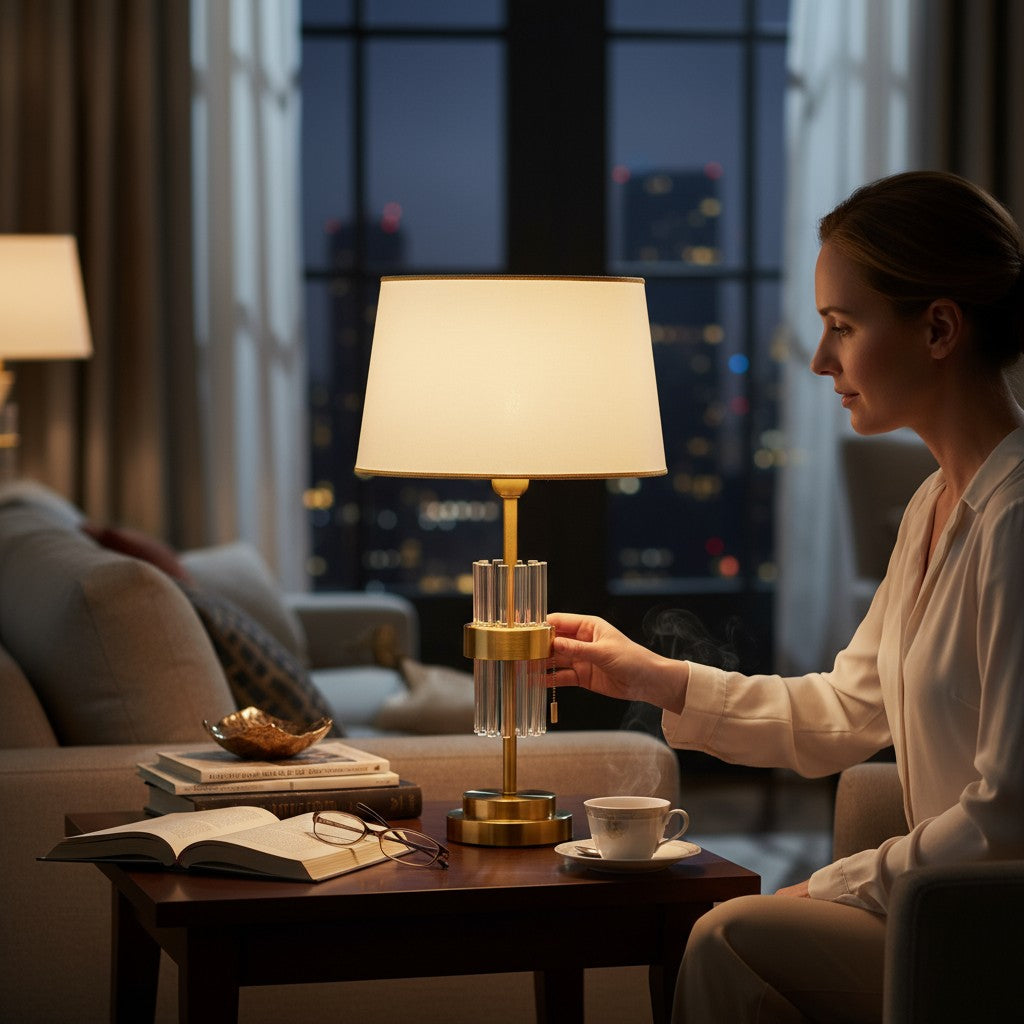 Opus Polished Brass Accent Lamp