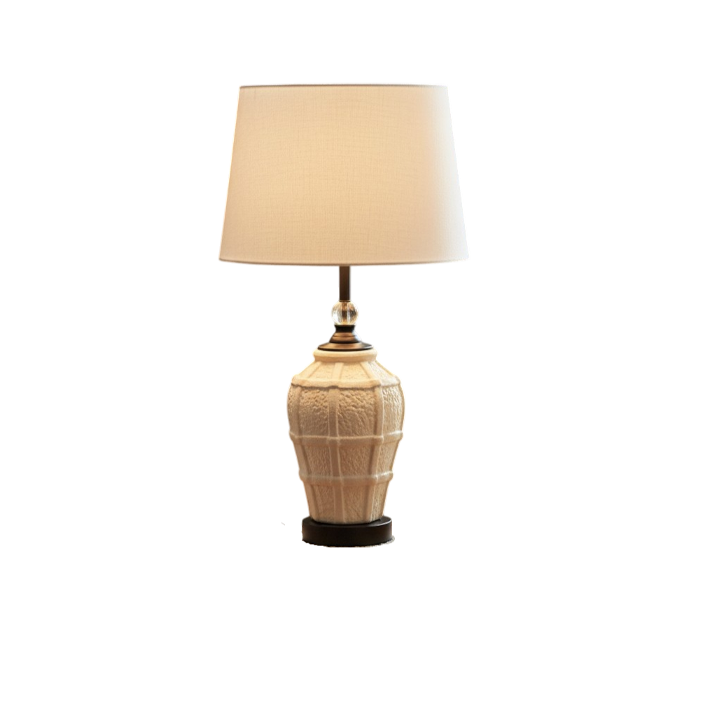 Elegant White Ceramic Table Lamp