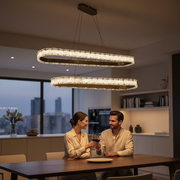 Eterna Oval Crystal Chandelier