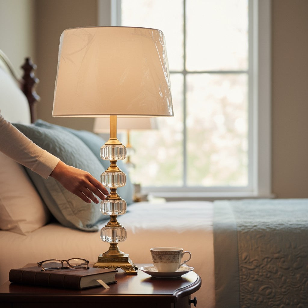 Luxury Gold & Crystal Table Lamp LS482