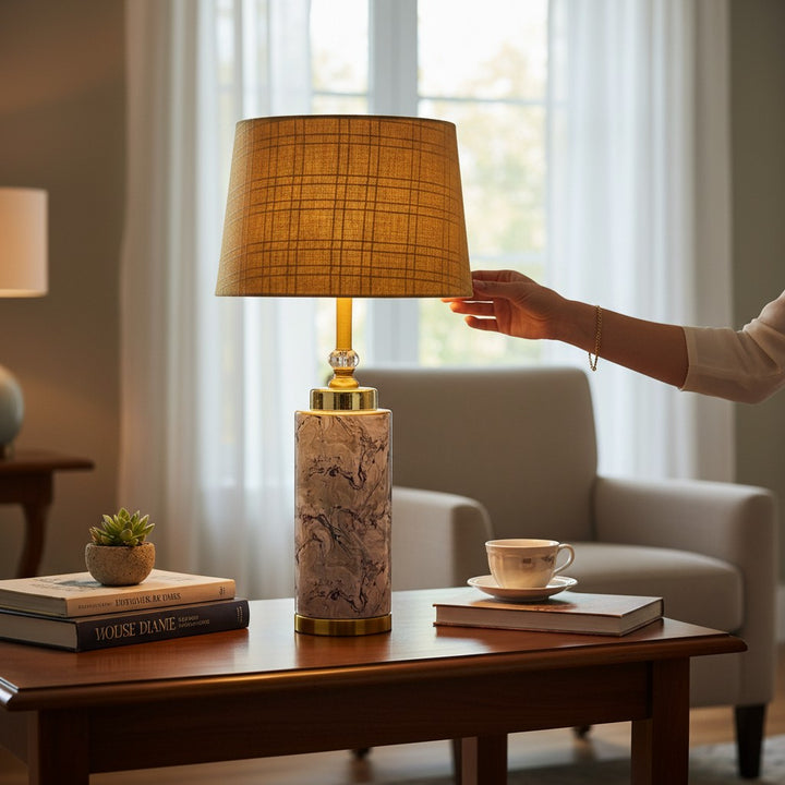 Serenite Minimalist Sculpted Ceramic Table Lamp