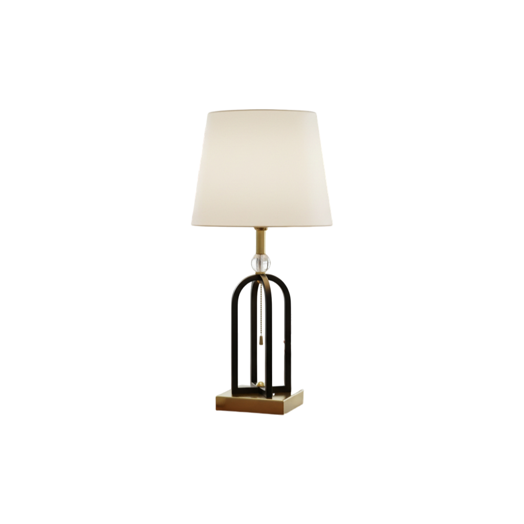 Bravura Classic Metallic Brass Side Table Lamp