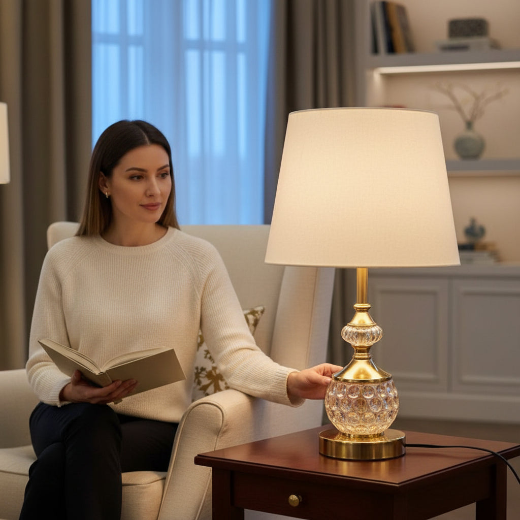 Regalia Classic Metallic Side Table Lamp