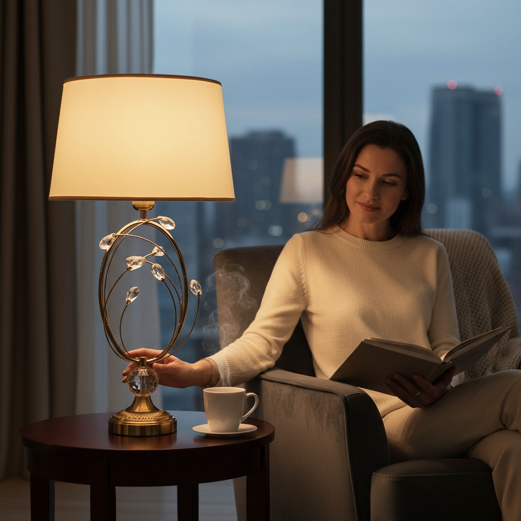 Aveline Compact Brass Table Lamp