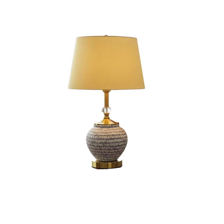 Warm Clay Sculpted Table Lamp