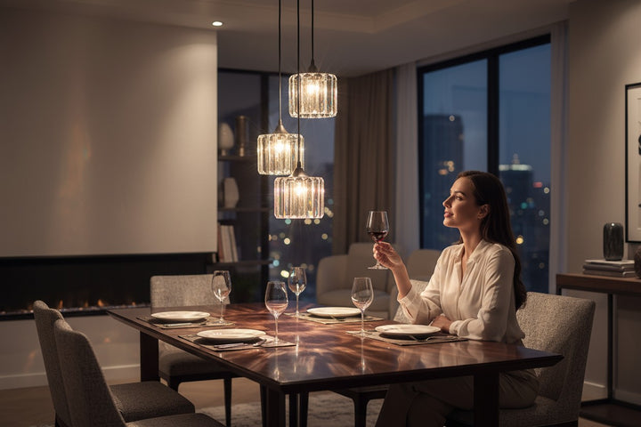 Aurum Noir Crystal Cascade Pendant