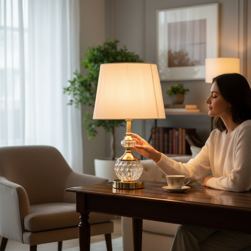 Regalia Classic Metallic Side Table Lamp