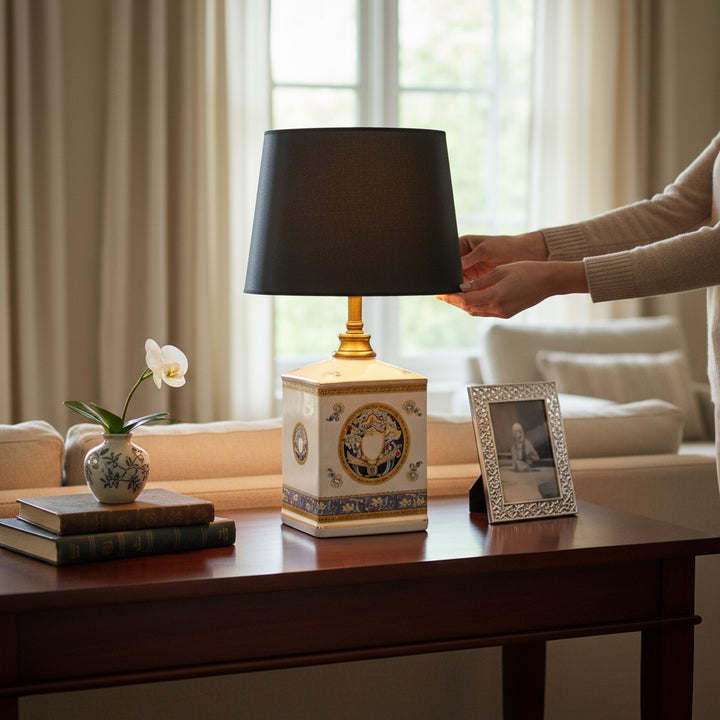 Alba VERSACE White Ceramic Table Lamp