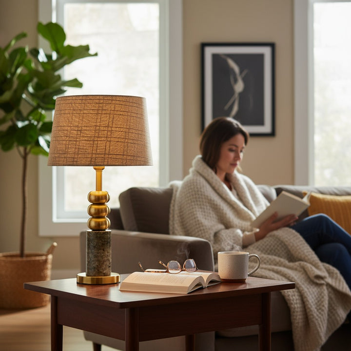 Lucent Brass Finish Table Lamp