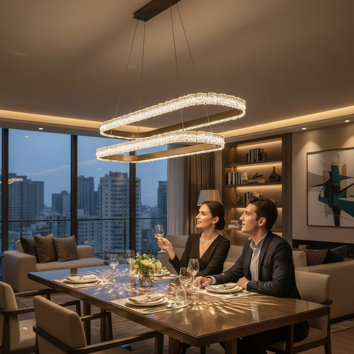 Eterna Oval Crystal Chandelier