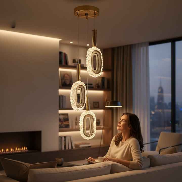 Astra Crystal Halo Pendant Lights