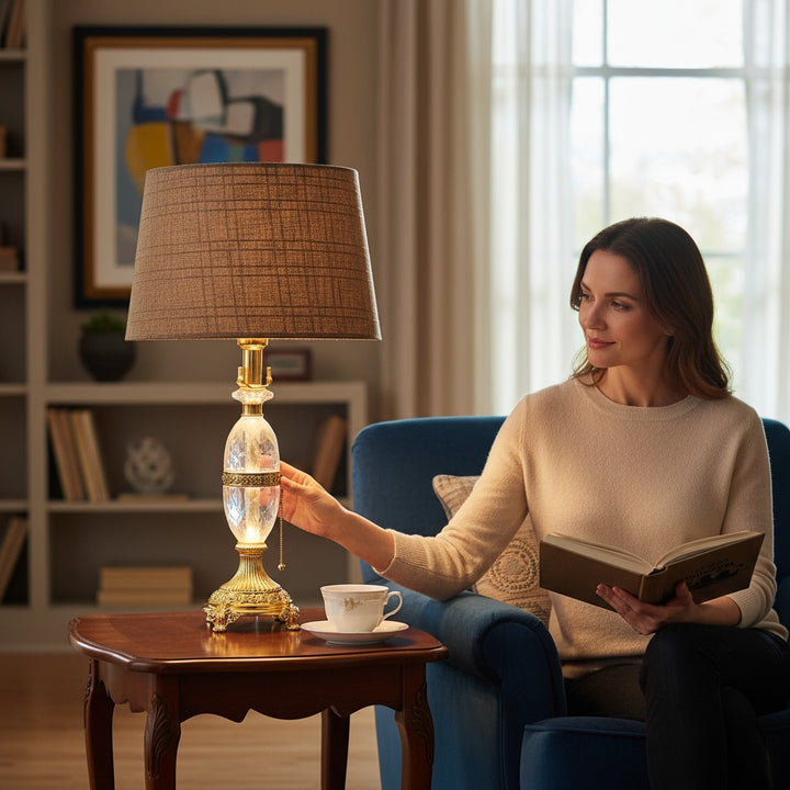 Liora Elegant Brass Table Lamp