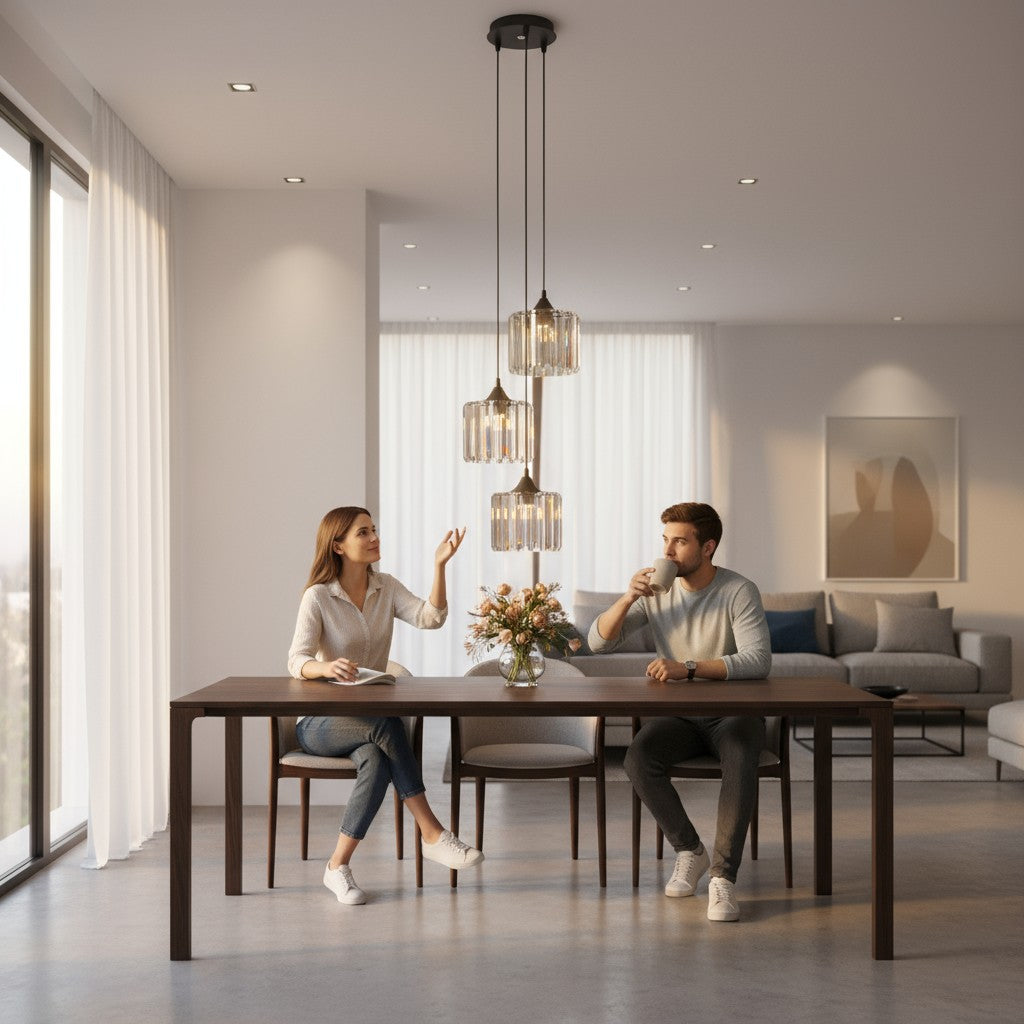 Aurum Noir Crystal Cascade Pendant