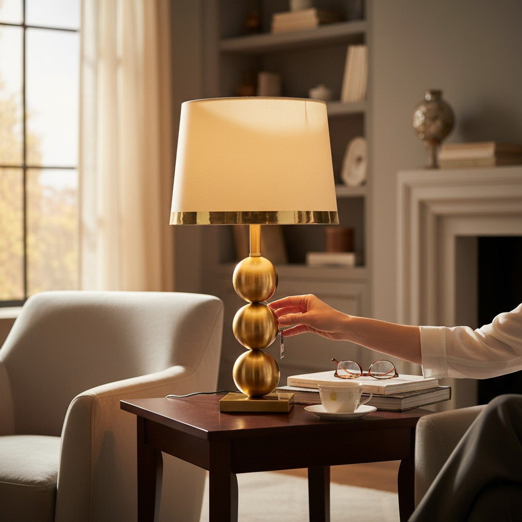 Golden Orb Elegance Table Lamp LS475