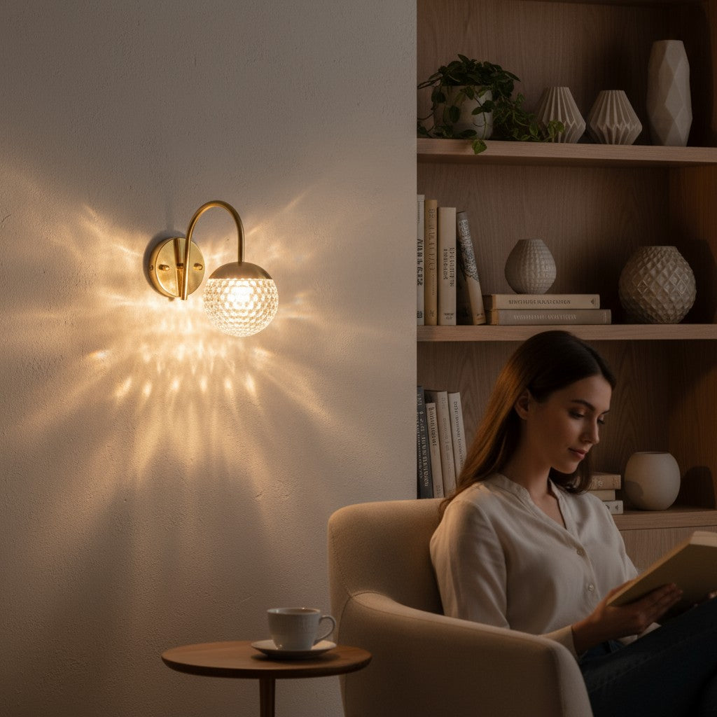 Aurea Orb Metallic Wall Light