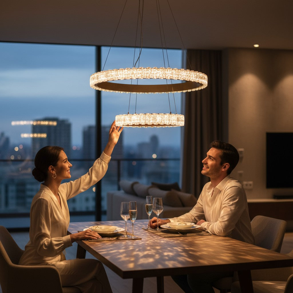 Crystal Crown Ring Chandelier