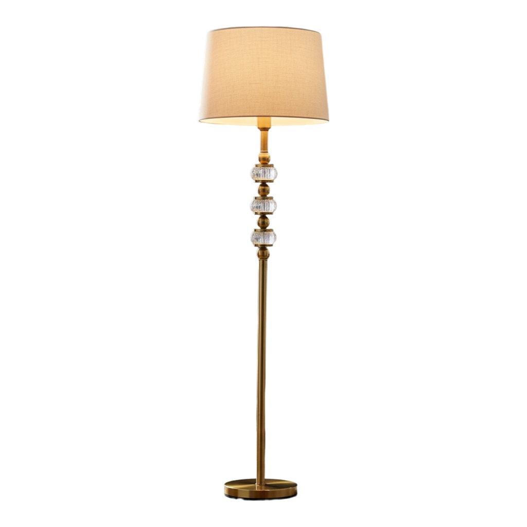 Lumine Modern Metallic Crystal Floor Lamp