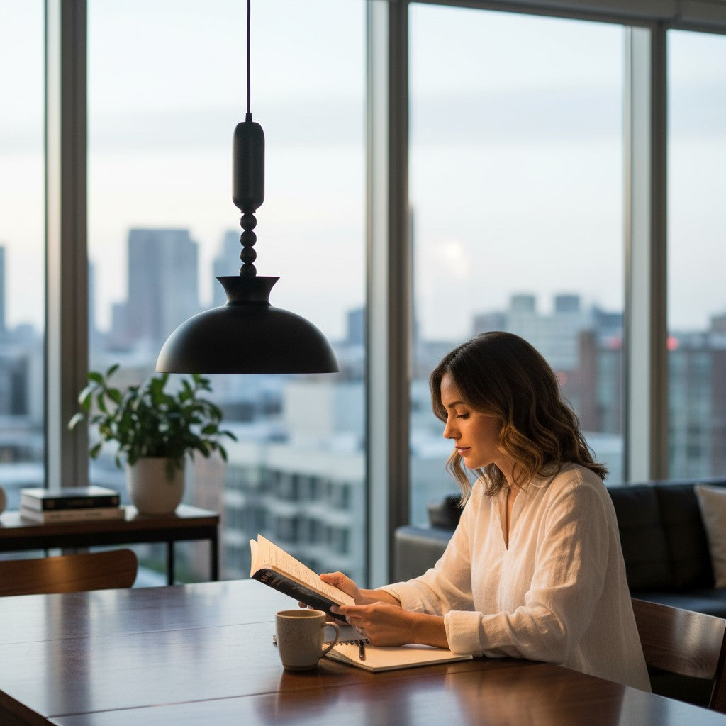 Noir Luxe Dome Pendant Metallic Wall Light