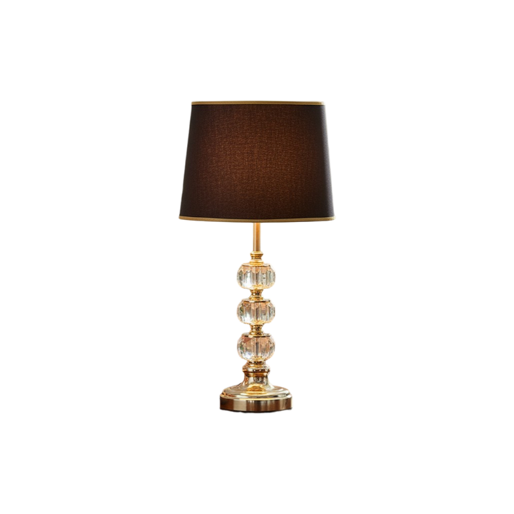 Maelis Artisan Crystal Brass Column Lamp