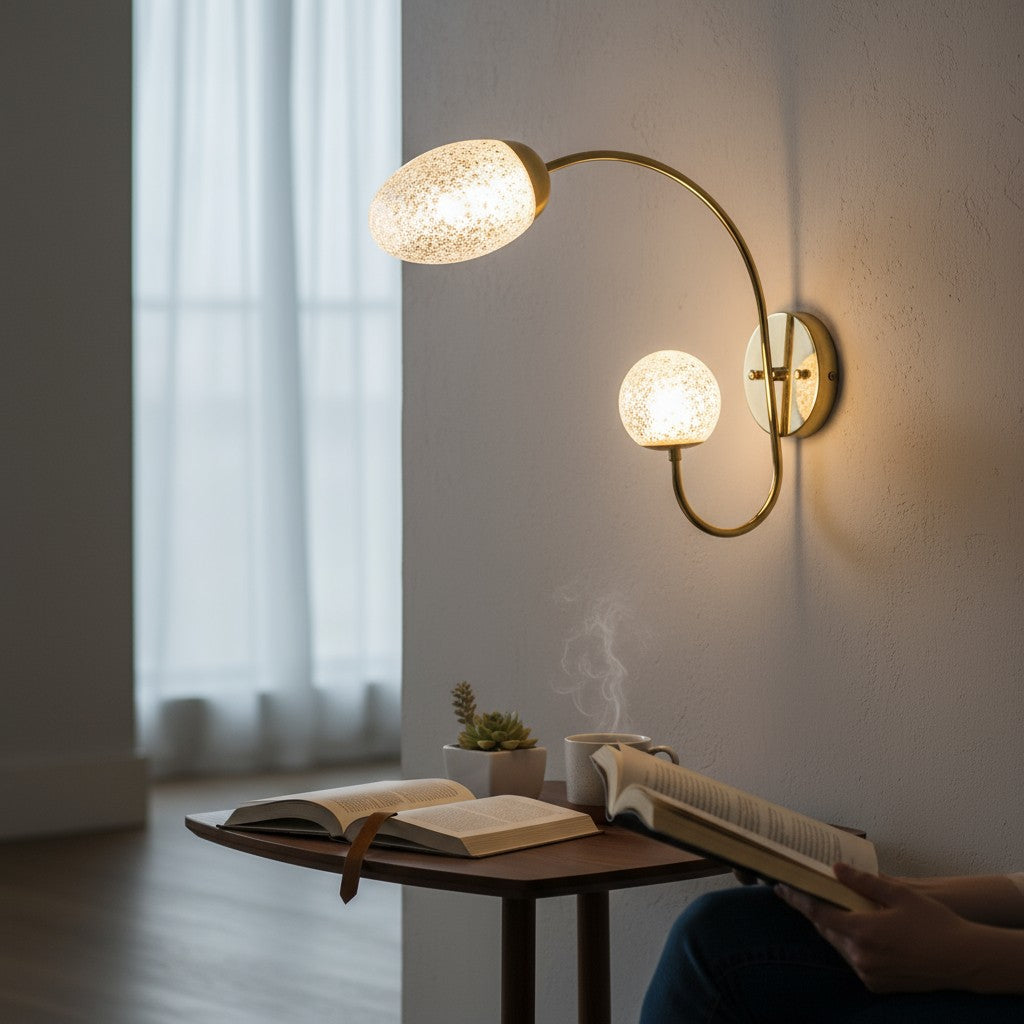 Nova Sphere Brass Wall Light