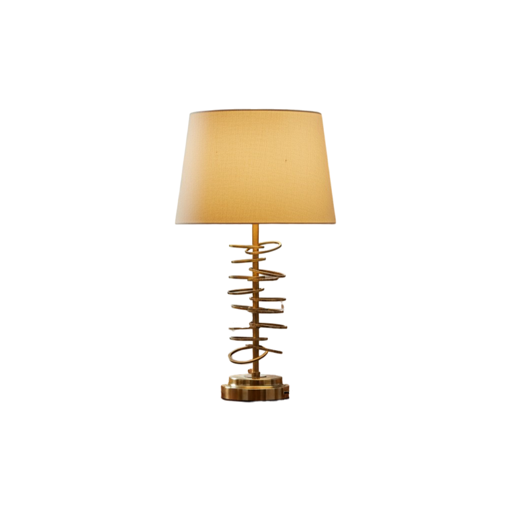 Helia Contemporary Brass Side Lamp