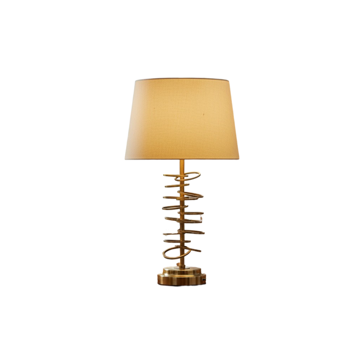Helia Contemporary Brass Side Lamp