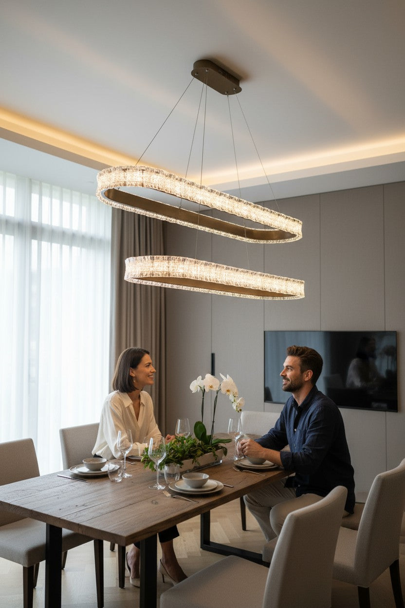 Eterna Oval Crystal Chandelier