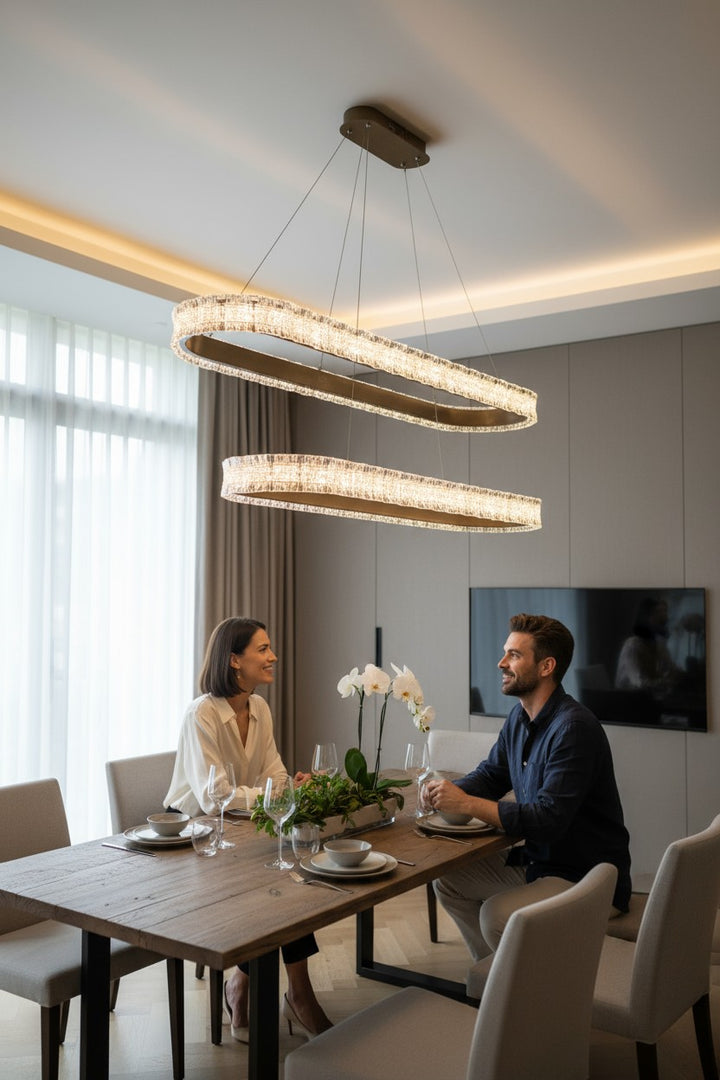 Eterna Oval Crystal Chandelier