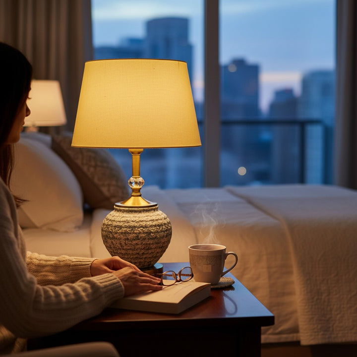 Warm Clay Sculpted Table Lamp