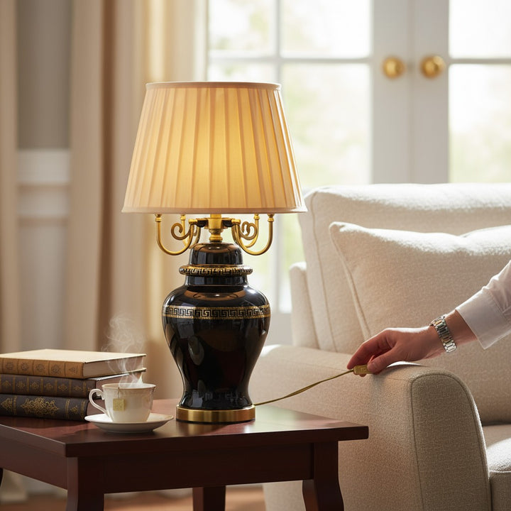 Seraphina Classic Versace Crystal & Brass Lamp