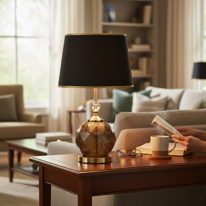 The Amara Ripple Brass Lamp