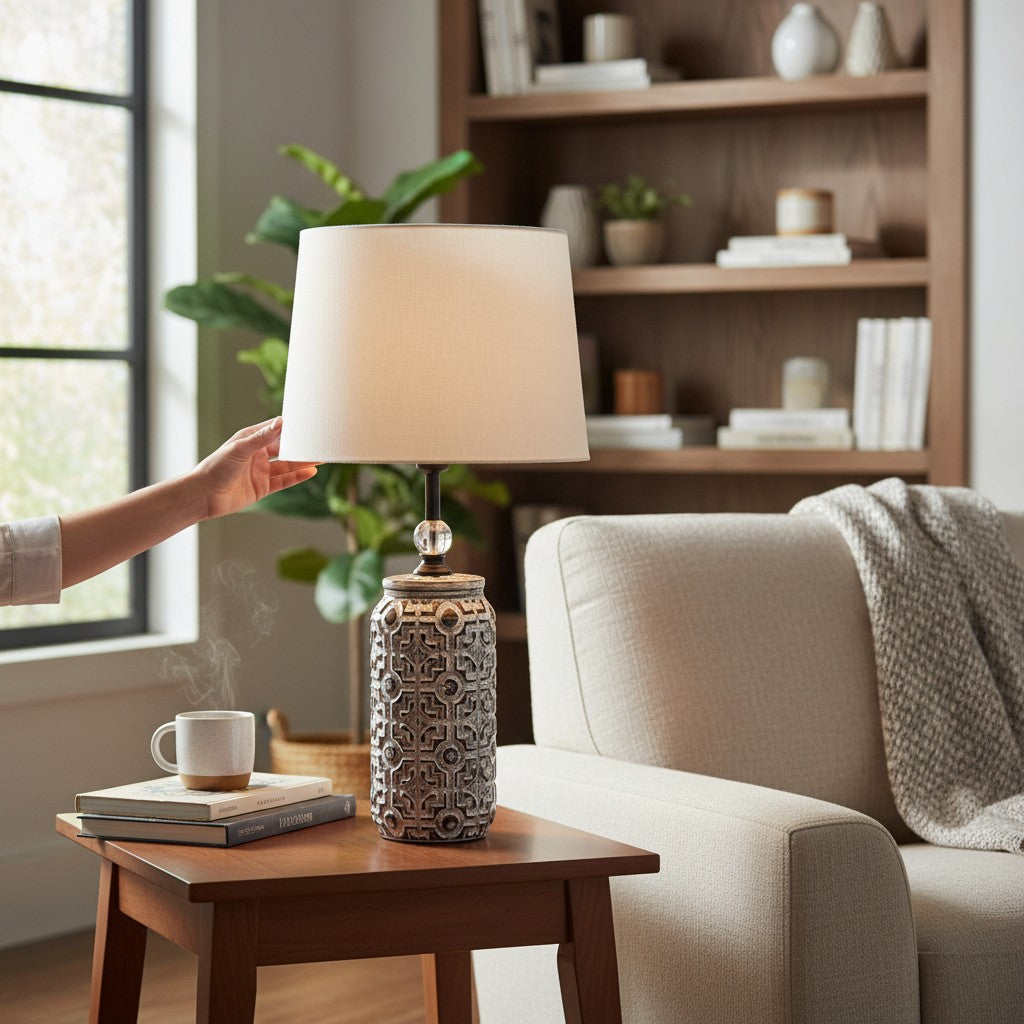 Victorian Ivory Grace Table Lamp