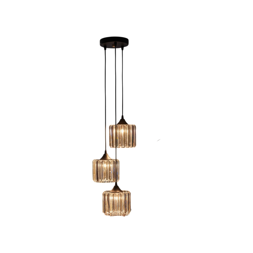 Aurum Noir Crystal Cascade Pendant