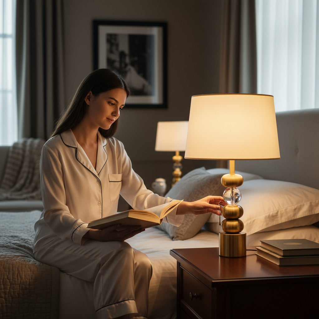 Nesta Petite Brass Balls Table Lamp