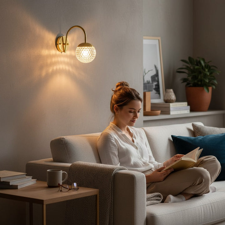 Aurea Orb Metallic Wall Light