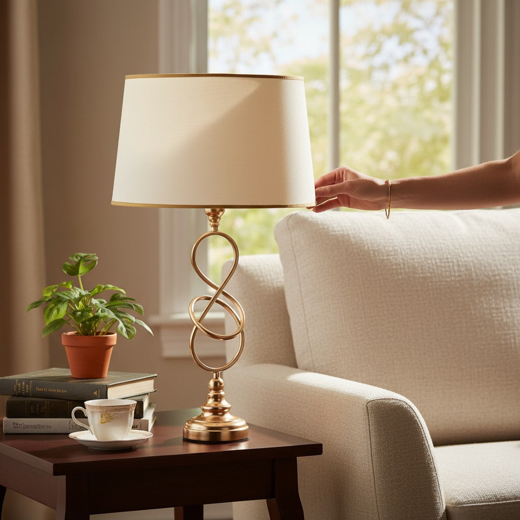 Brionne Petite Brass Side Table Lamp