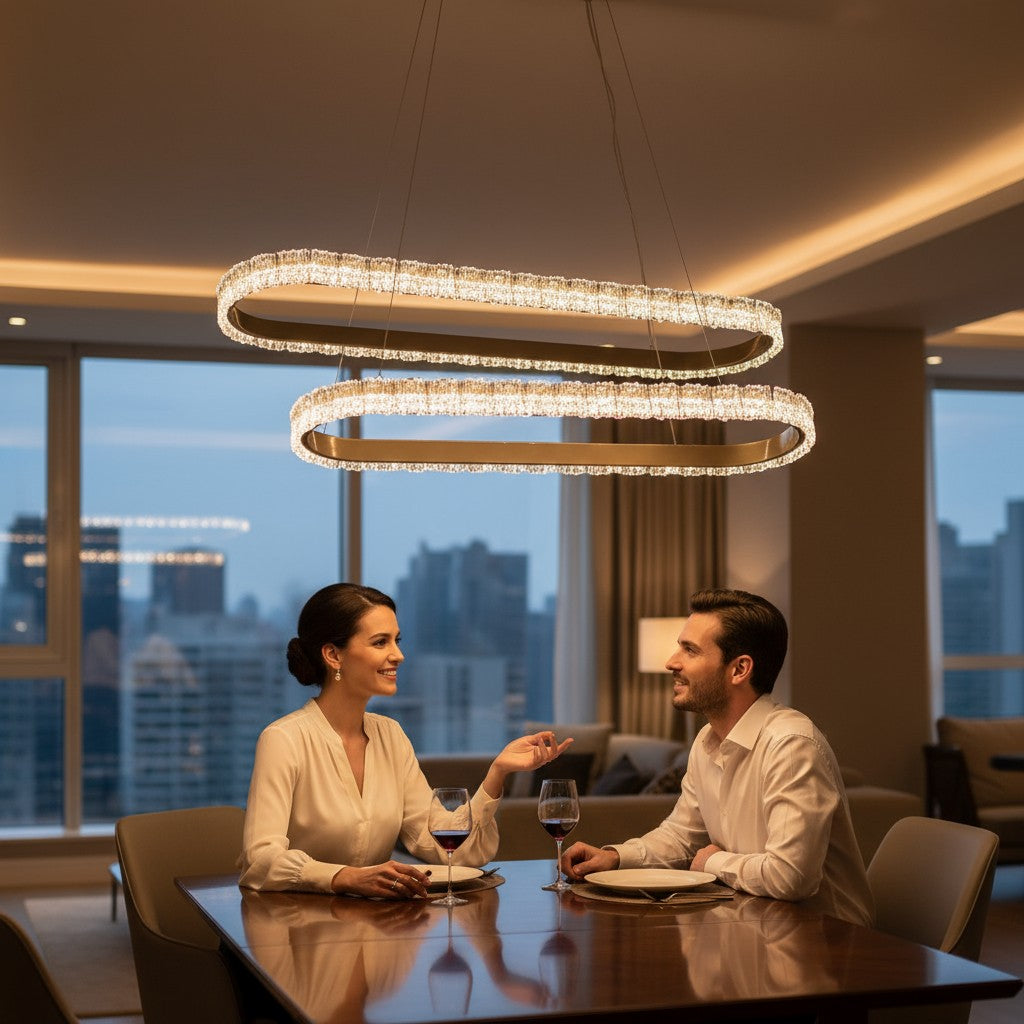 Eterna Oval Crystal Chandelier