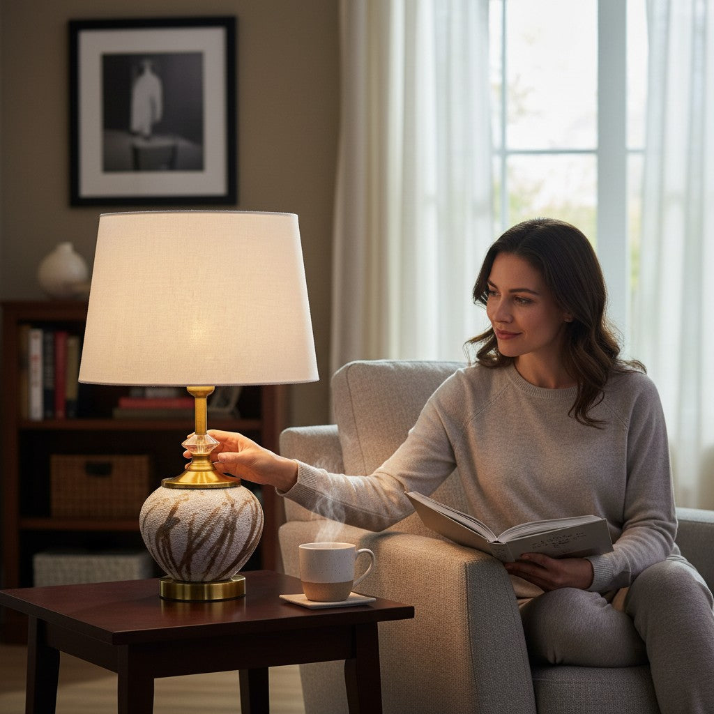 Terracotta Shape Ceramic Table Lamp