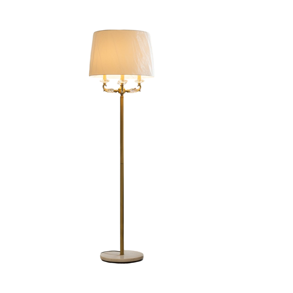 Elysian Glow Metallic Quad Light Floor Lamp